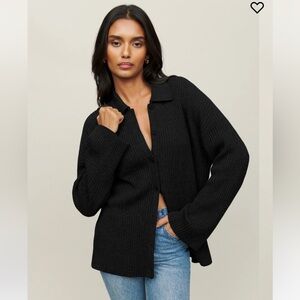 Reformation Fantino Cashmere Collared Cardigan